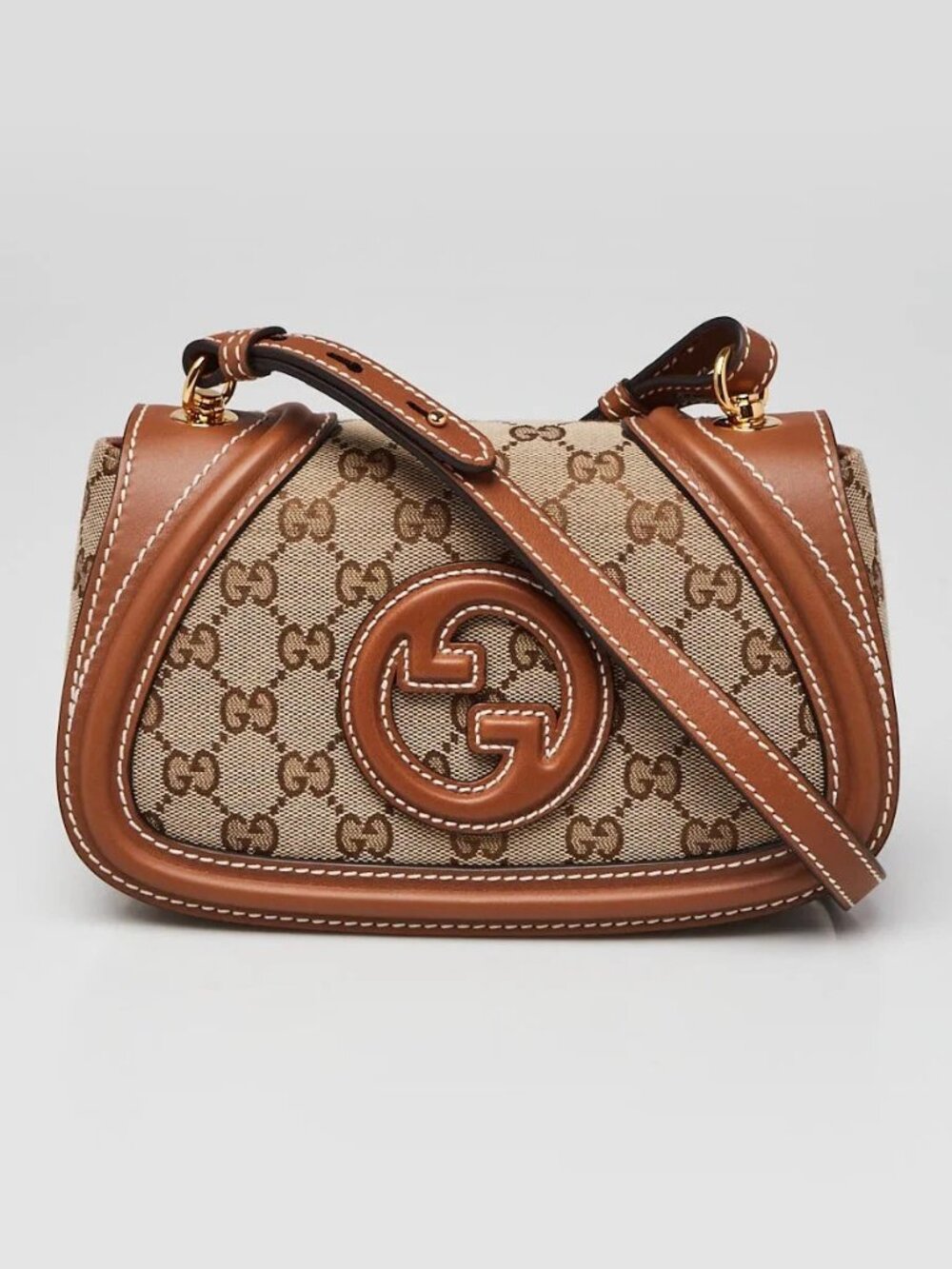 Gucci Beige/Ebony GG Supreme Canvas Blondie Mini Crossbody Bag
